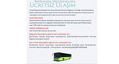 Bayramda mezarlıklara ücretsiz ulaşım