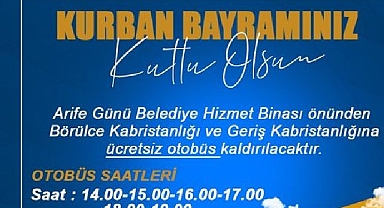 Burhaniye Belediyesi'nden ücretsiz kabristanlık seferleri