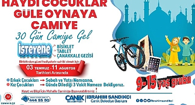 Canik’te Camiye Giden Çocuklar Birbirinden Güzel Hediyelerin Sahibi Olacak