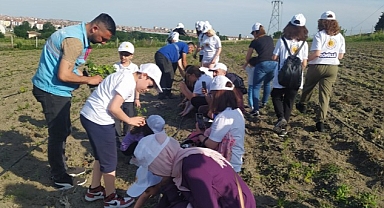 Çocuklar yerel fideleri toprakla buluşturdu
