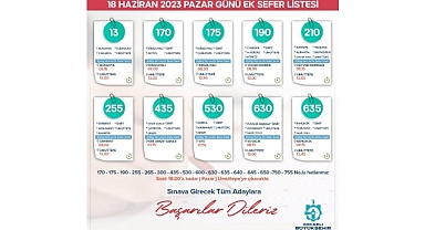 Kocaeli Büyükşehir'den YKS için ücretsiz ulaşım