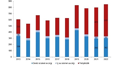 Su ürünleri üretimi 2022 yılında %6,2 arttı