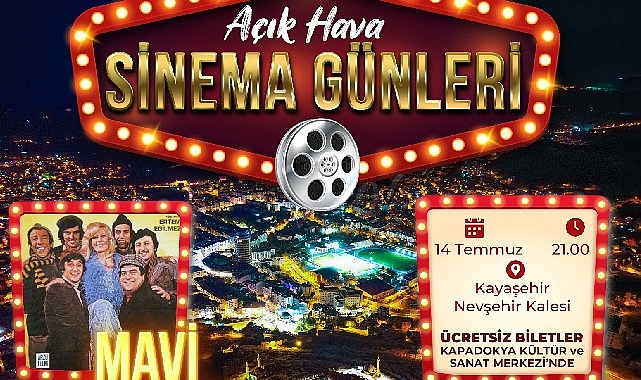 Açık hava sinema günleri cuma akşamı başlıyor