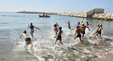 Aquatlon yarışlarında 64 sporcunun 45’i Yenişehir Belediyesi adına yarıştı