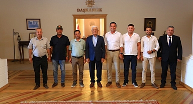 Datça Muhtarlarından Başkan Gürün'e teşekkür ziyareti