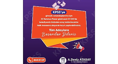Didim Belediyesi'nden KPSS'ye girecekler için ücretsiz otobüs