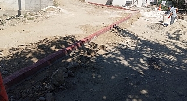 Göynük’te parke çalışmaları devam ediyor