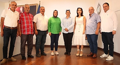 İncirliova'nın CHP ve İYİ Parti'li Belediye Meclis Üyeleri Başkan Çerçioğlu'nu ziyaret etti