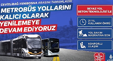 Metrobüs yolunu kalıcı olarak yenilemeye devam ediyoruz