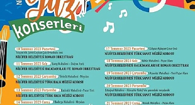 Nilüfer yaz konserleri ile renklenecek