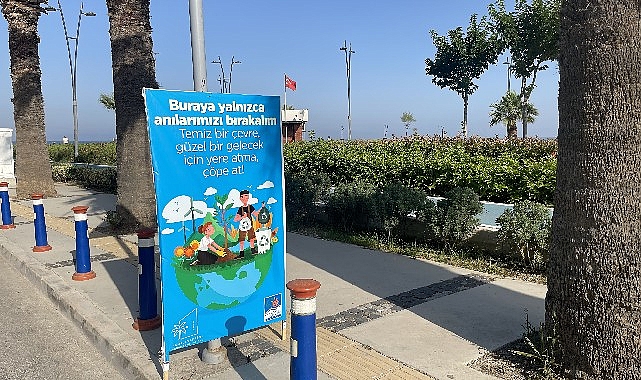 Temiz bir çevre için yere atma, çöpe at