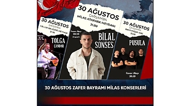 30 Ağustos Zafer Bayramı'nda 3 farklı noktada 3 konser