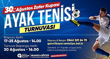 Antalya Büyükşehir'den Zafer Bayramı'na özel ayak tenisi turnuvası