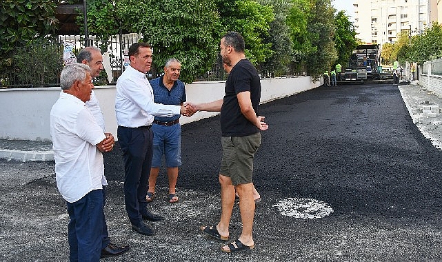 Başkan Özyiğit, yol yapım çalışmalarını yerinde inceledi