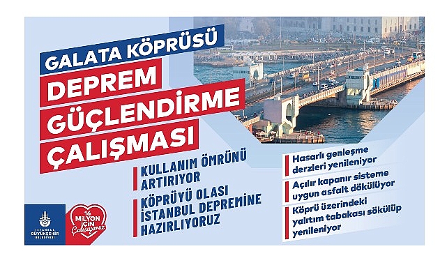 Galata Köprüsü’nde 29 Yıl Sonra Yenileme Çalışması