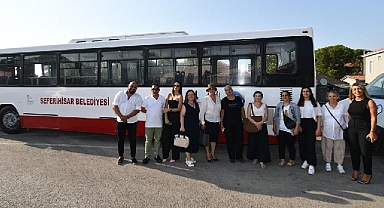İzmir Büyükşehir Belediyesi'nden Seferhisar Belediyesi'ne otobüs