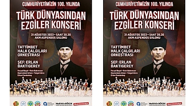 Kazak Halk Çalgıları Orkestrasından Türk dünyasından ezgiler konseri