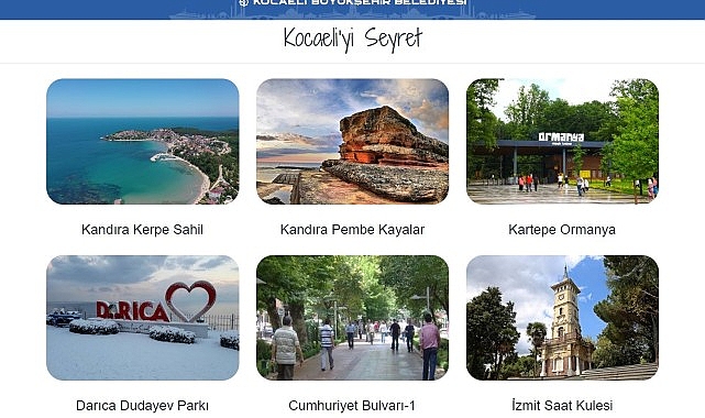 Kocaeli'nin turistik mekanları cepte