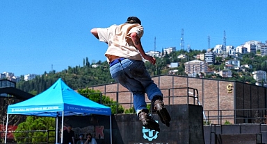 Skate Park'ta adrenalin tavan yaptı