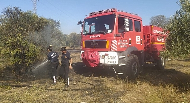 Aydın Büyükşehir Belediyesi İtfaiyesi'nden Umurlu'daki yangına müdahale