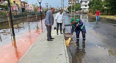 Canik’te Sağanak Yağışa Anında Müdahale
