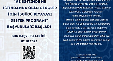 Gençlere günlük 10 Euro harçlık ve makine eğitimi