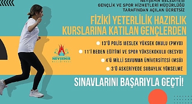 Nevşehir Belediyesi ile sınavlara hazırlanan gençlerden büyük başarı