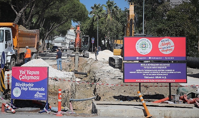 Yatağan Atatürk Caddesinde Altyapı Çalışması Başladı