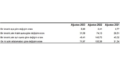 Yurt İçi Üretici Fiyat Endeksi (Yİ-ÜFE) yıllık yüzde 49,41, aylık yüzde 5,89 arttı