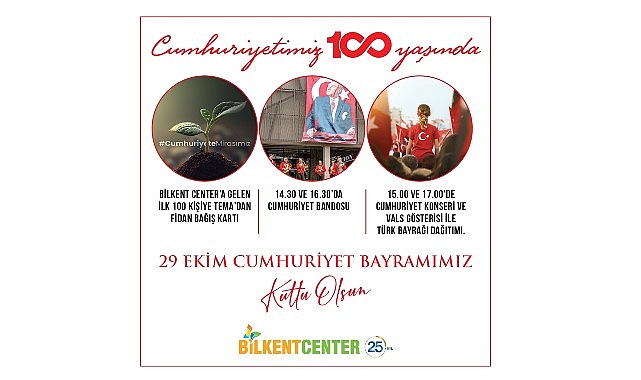 Cumhuriyet'in 100.yılında, coşku bilkent center'da