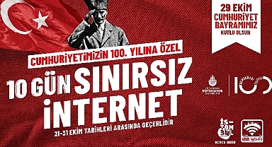 İBB’den 100. yıla özel sınırsız internet