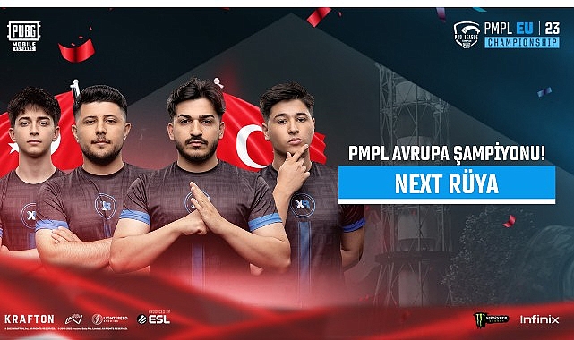 Temsilcimiz Next Rüya, 4,2 milyon TL ödül havuzu bulunan PMPL Avrupa Şampiyonu oldu