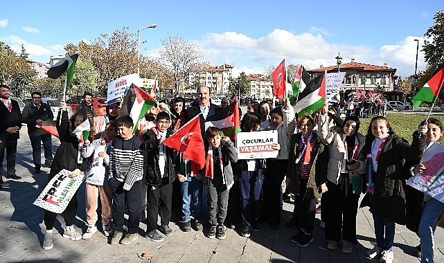 Konya Büyükşehir Belediyesi “Kudüs'ün Çocukları” için basın açıklaması düzenledi