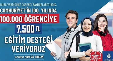 Cumhuriyet'in 100. Yılında 100 bin öğrenciye eğitim desteği