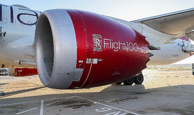 Rolls-Royce Trent 1000 motorları %100 Sürdürülebilir Havacılık Yakıtı kullanılarak gerçekleştirilen uçuşa güç verdi