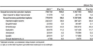 Sosyal korumaya 1 trilyon 257 milyar 763 milyon TL harcandı