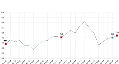 Tüketici güven endeksi 77,4 oldu