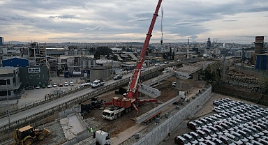 Darıca Osmangazi'de kiriş montajları başladı