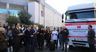 İzmir İl Milli Eğitim Müdürlüğünden Gazze'ye Yardım Tırı