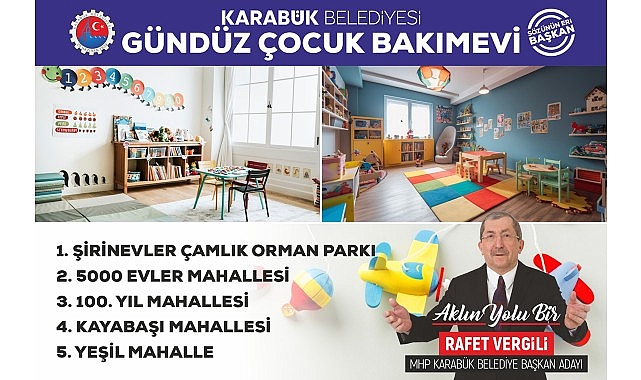 Başkan Vergili'den Gündüz Çocuk Bakımevleri Projesi