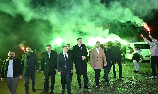 Kocaman'a meşaleli karşılama