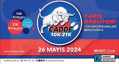 Kadıköy Belediyesi’nin düzenlediği Cadde 10K, Cadde 21K ve Çocuk Koşu Yarışları, 26 Mayıs Pazar günü Caddebostan Sahili’nde gerçekleştirilecek