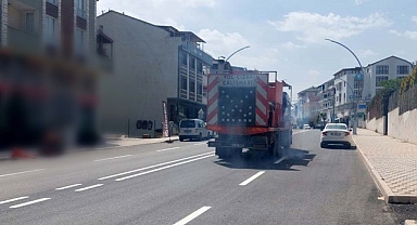 Körfez Mevlana Caddesi’nde yol çizgileri de tamam