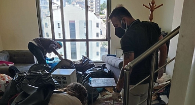 Nilüfer’deki evden 8 ton çöp çıktı