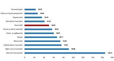 Tüik: Tarımsal girdi fiyat endeksi (Tarım-GFE) yıllık %49,93 arttı, aylık %1,16 arttı