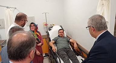 Aydınlık'tan yaralılara geçmiş olsun ziyareti