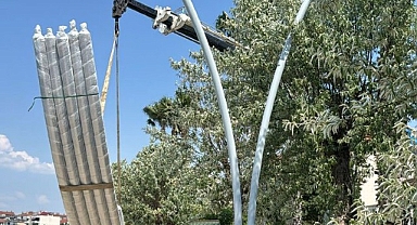 Değirmendere sahiline dekoratif aydınlatma