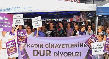 Konak’ta kadınlar şiddete ve kadın cinayetlerine ‘hayır’ dedi