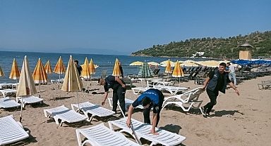 Menderes'te Korsan Şezlonga Geçit Yok