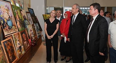 Osmangazili kursiyerlerin yıl boyunca yaptıkları eserler görücüye çıktı